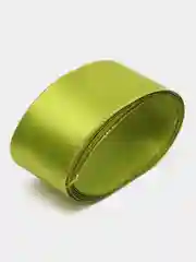 Оливковый лента атласная, края золотым люрексом, нарезка, 4.0 см х 2 метра