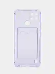 Аметистовый противоударный чехол realme C21y , кармашек для карт