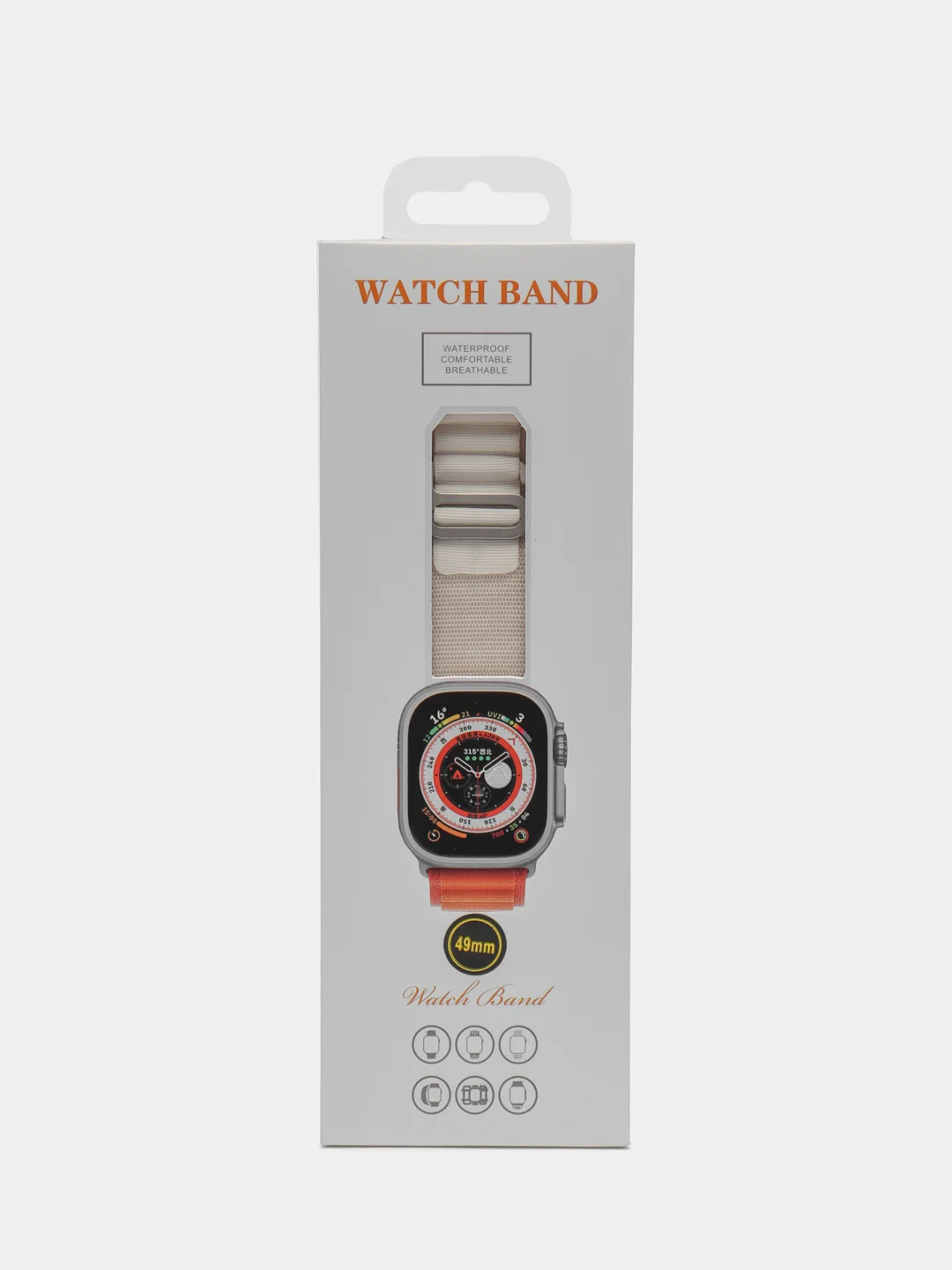 Бежевый ремешок для Apple Watch Ultra 42/44/45/49 мм, для серии 4/5/6/7/8/9/SE/SE 2022