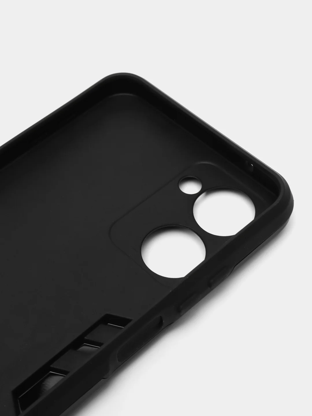 Угольный чехол для Realme 10 (Реалми 10), противоударный, с металлической подставкой-кольцом