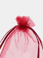 Бордовый мешочек из органзы, для подарка, 5 штук