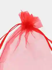 Алый мешочек из органзы, для подарка, 5 штук