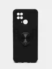Хром чехол Xiaomi Redmi 10C / Poco C40, Редми 10C / Поко C40 с металлической подставкой кольцом