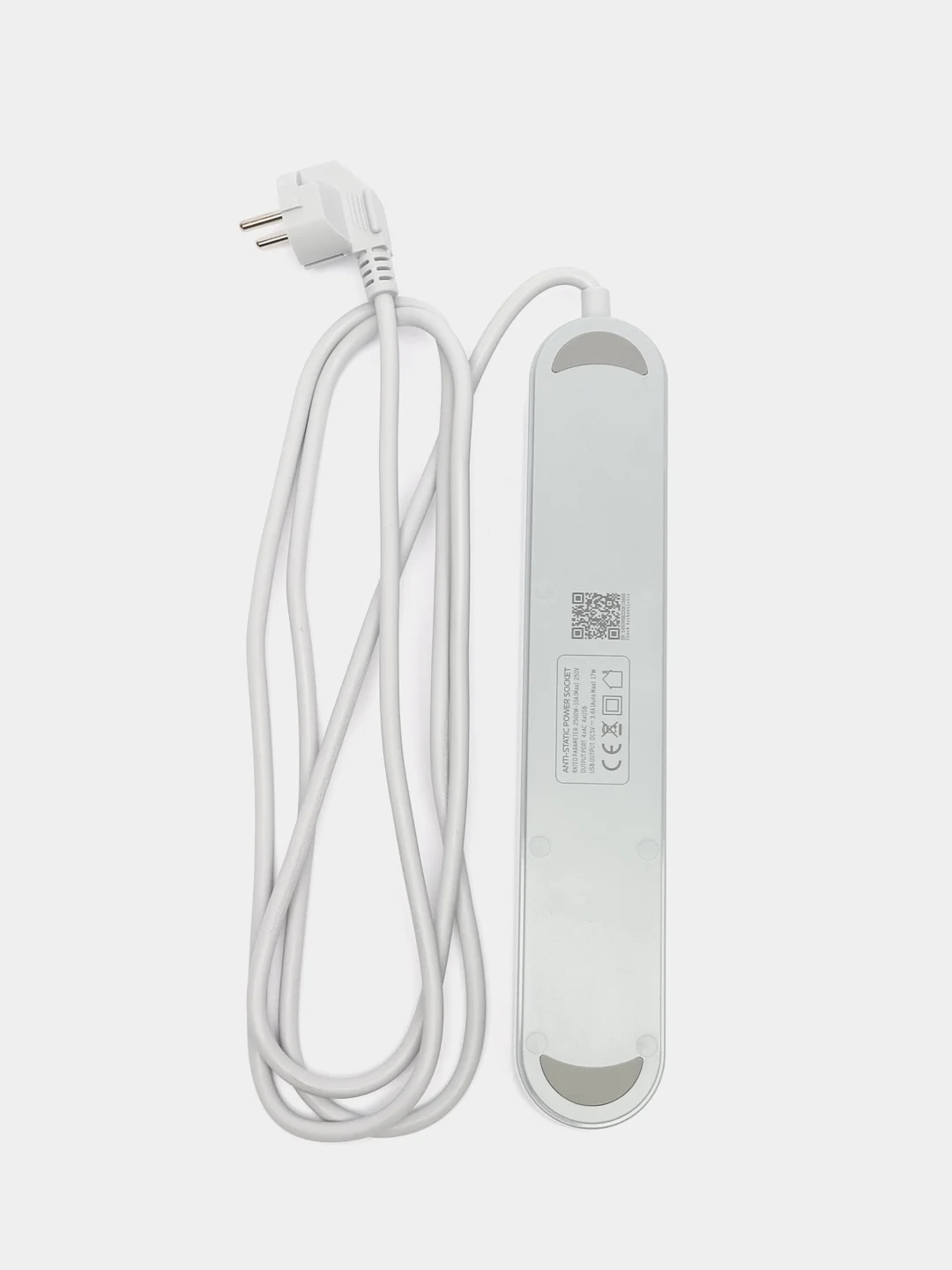 Белый сетевой фильтр удлинитель Ldnio SE4432, 4 розетки, 4 USB, 2 м