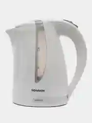 Чайник SONNEN KT-1743, 1,7л, 2200Вт, пластик, белый, 453414