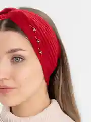 Красный повязка на голову женская / вязаная повязка/ чалма