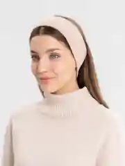 Бежевый теплая повязка на голову