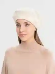 Молочный берет женский, всесезонный, шерстяной