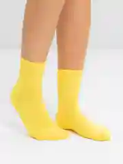 Желтый однотонные цветные носки
