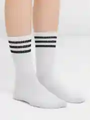 Носки белые с полосками