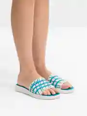 Голубой шлепанцы женские из ЭВА, размеры 37-41
