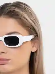 Белый очки солнцезащитные женские, прямоугольные
