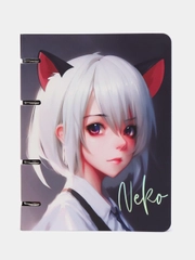 Тетрадь на кольцах, А5, 100 л, "Neko. Аниме", картон