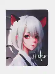 Тетрадь на кольцах, А5, 100 л, "Neko. Аниме", картон