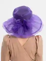 Красный женская летняя шляпа из органзы