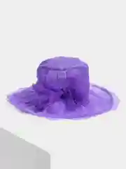 Красный женская летняя шляпа из органзы