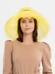 Желтый женская летняя шляпа из органзы