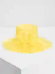 Желтый женская летняя шляпа из органзы