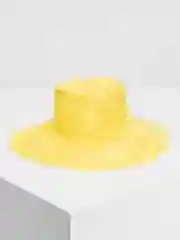 Желтый женская летняя шляпа из органзы
