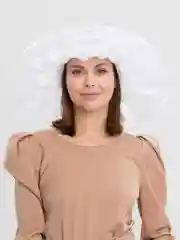 Белый женская летняя шляпа из органзы