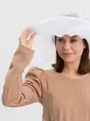Белый женская летняя шляпа из органзы