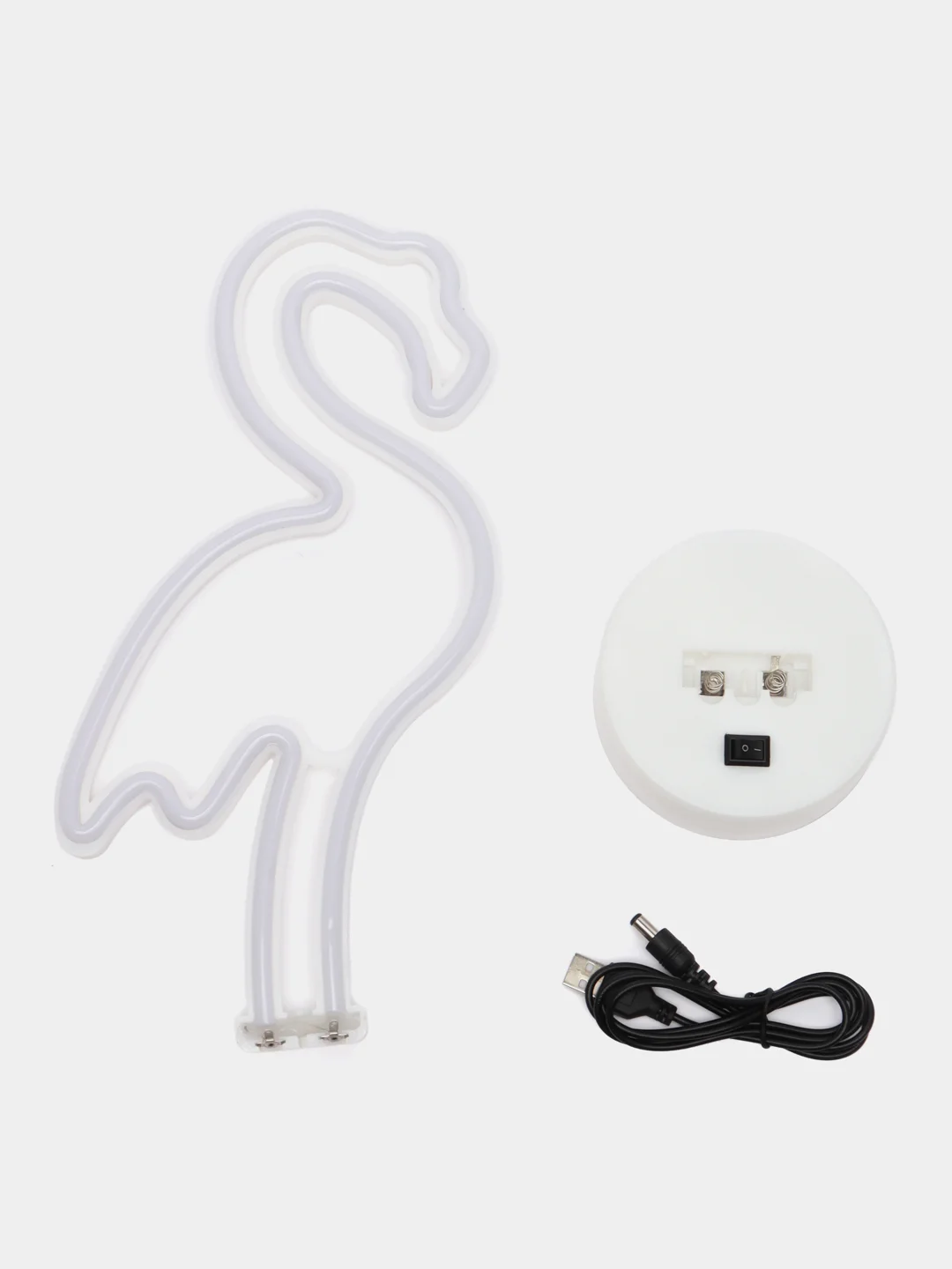 Ночник-светильник Evolite F2 "Розовый фламинго", LED, USB, AAA