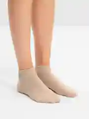 Бежевый носки женские POOPSOCKS, средней длины, с вышивкой