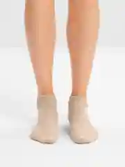 Бежевый носки женские POOPSOCKS, средней длины, с вышивкой