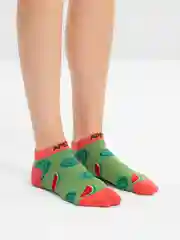 Лесной зеленый носки укороченные, хлопковые, плотные