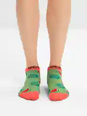 Лесной зеленый носки укороченные, хлопковые, плотные