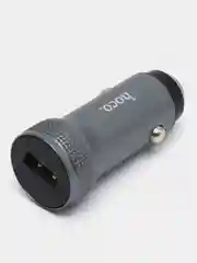 Серый блок автомобильный 1 USB Hoco Z49A с быстрой зарядкой (18W / QC3.0)