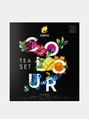 Набор чая Curtis Colour tea set, 54 пакетика, ассорти 9 вкусов, подарочная упаковка, 84,6г