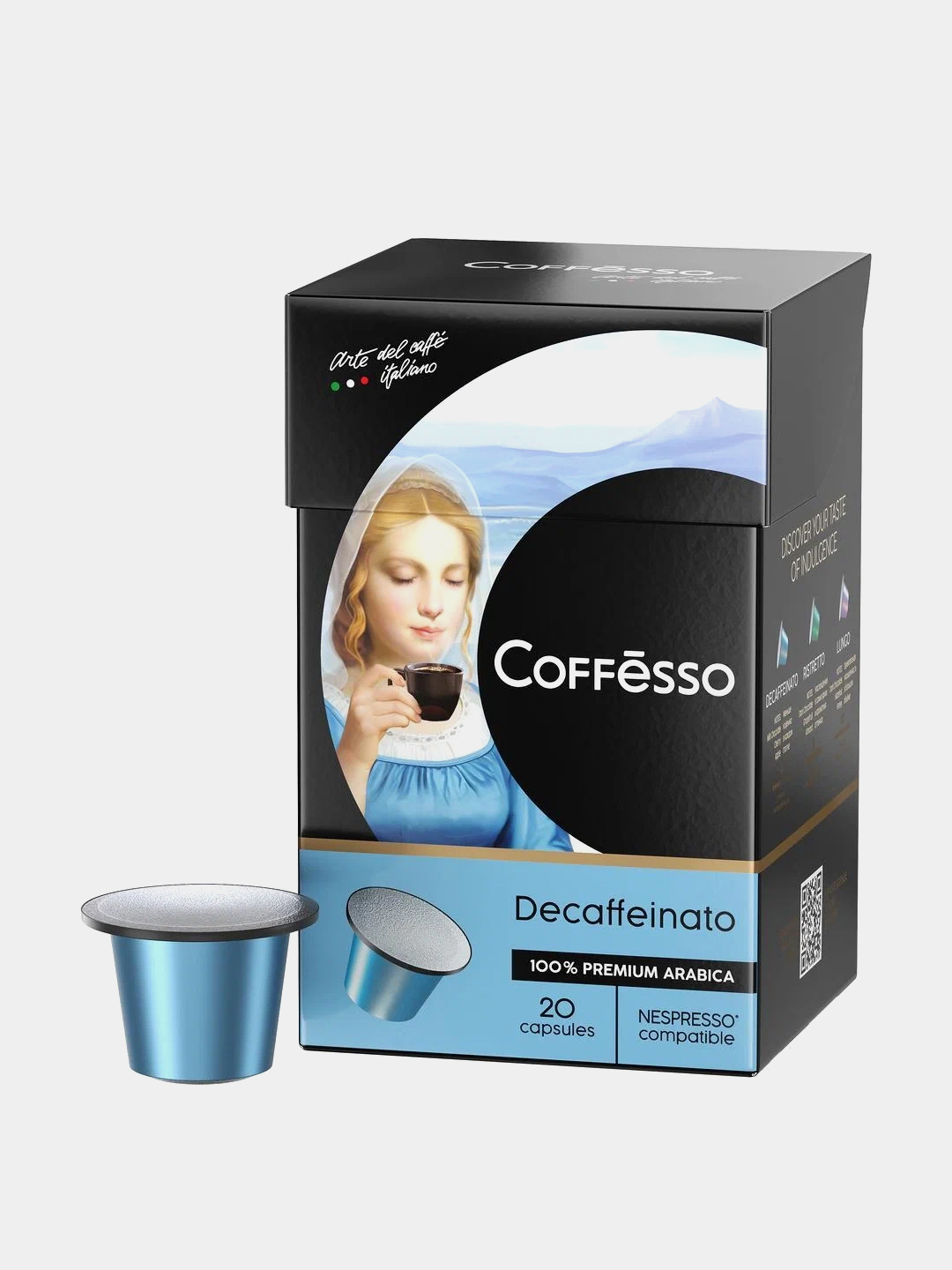 Капсулы без кофеина. Кофе в капсулах Coffesso  Decaffeinato, 20шт. Nespresso Decaffeinato капсулы. Капсулы для кофемашины, без кофеина (Decaffeinato)).. Coffesso капсулы.