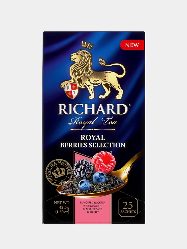 Чай чёрный Richard Royal Berries Selection, лесные ягоды, 25 пакетиков