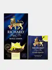 Чай черный Richard Royal Lemon, ароматизированный, 25 пакетиков по 1,5 г