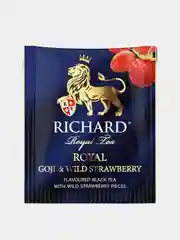 Чай черный Richard Royal Goji and Wild Strawberry, ароматизированный, 25 пакетиков по 1,5г