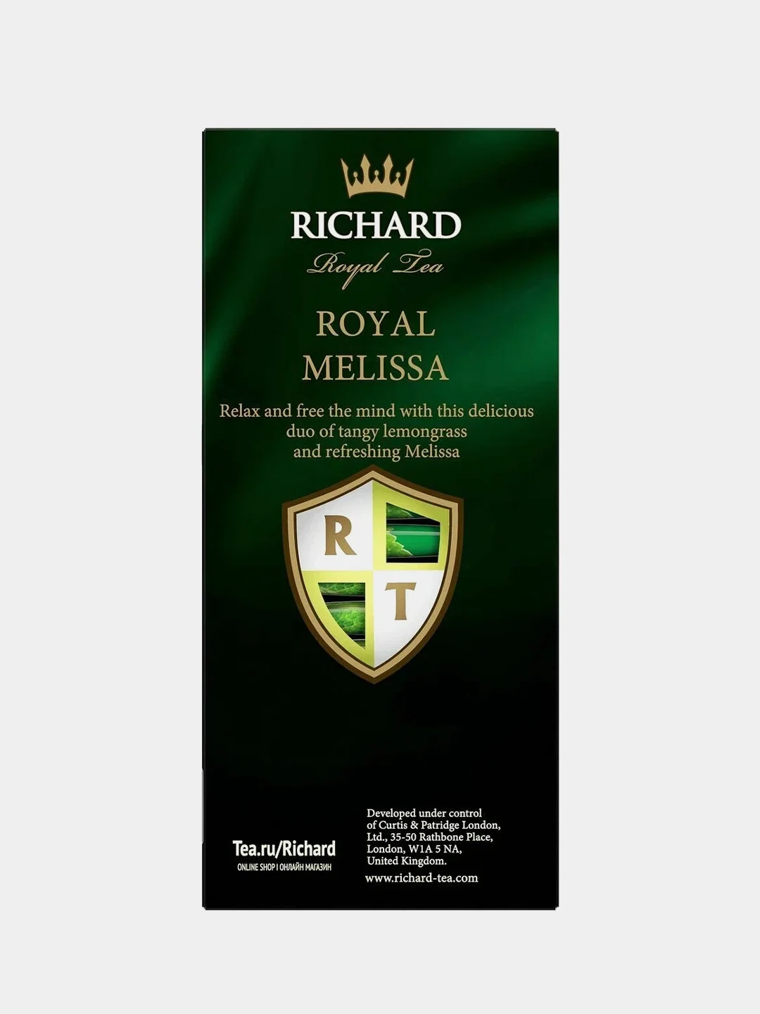 Чай зеленый Richard Royal Melissa, ароматизированный, 25 пакетиков по 1,5 г