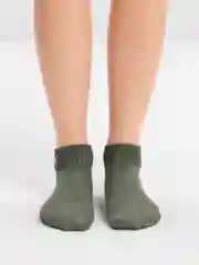 Лесной зеленый носки женские POOPSOCKS, средней длины, с вышивкой