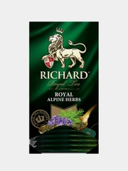 Чай травяной Richard Royal Alpine Herbs, 7 альпийских трав, 25 пакетиков по 1,3 г