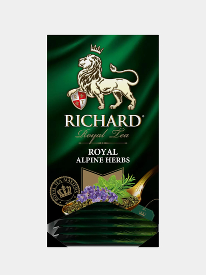 Чай травяной Richard Royal Alpine Herbs, 7 альпийских трав, 25 пакетиков по 1,3 г