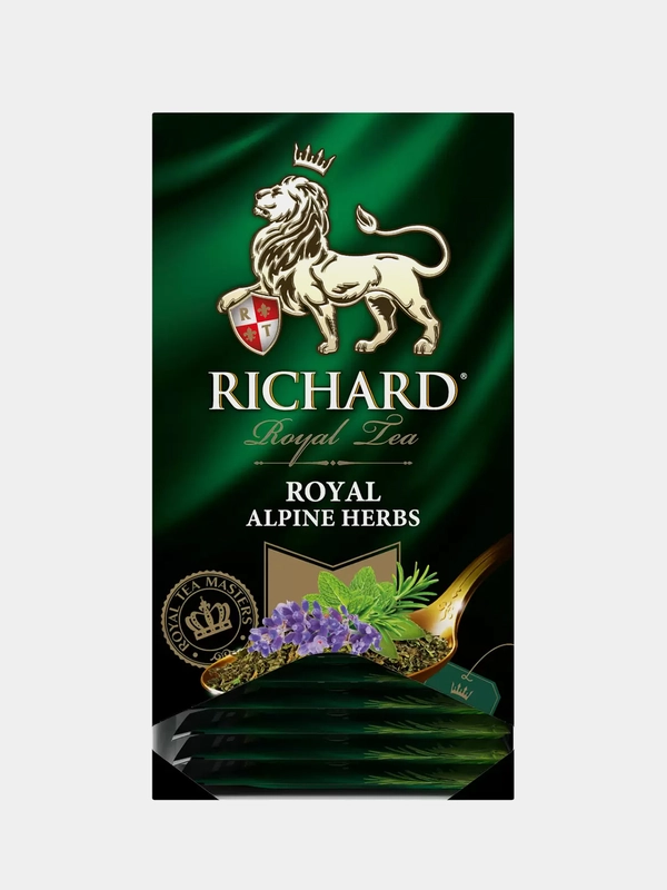 Чай травяной Richard Royal Alpine Herbs, 7 альпийских трав, 25 пакетиков по 1,3 г