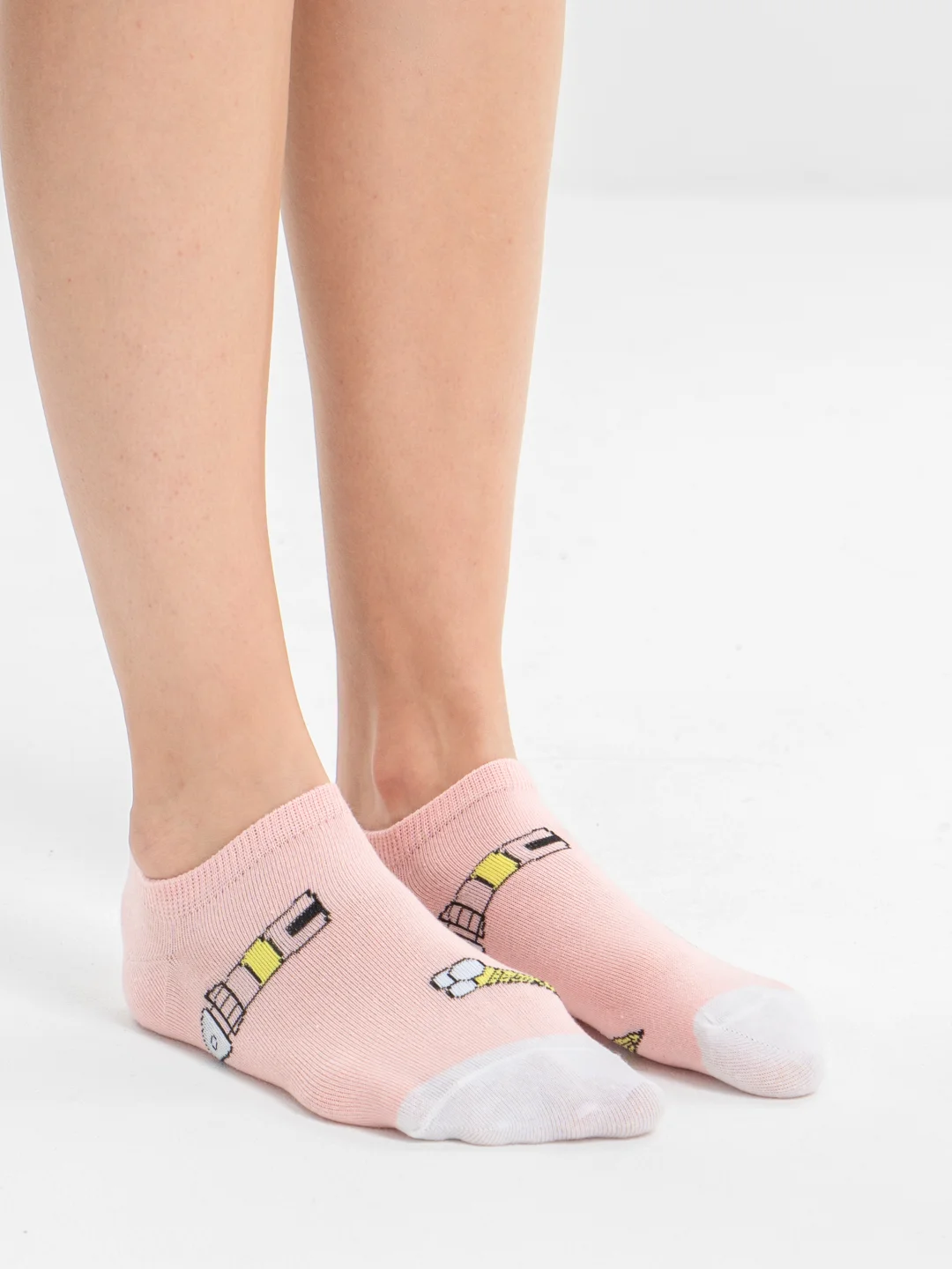 Розовый носки женские короткие POOPSOCKS