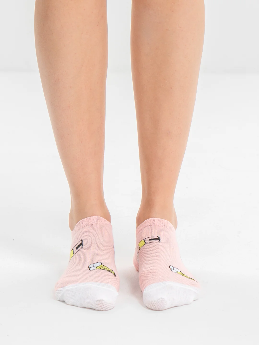 Розовый носки женские короткие POOPSOCKS