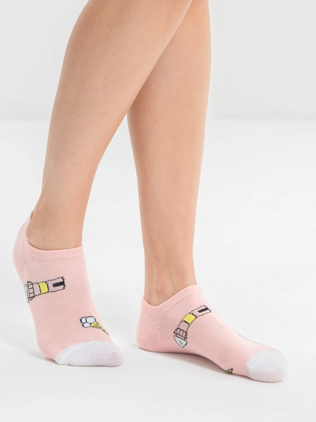 Розовый носки женские короткие POOPSOCKS