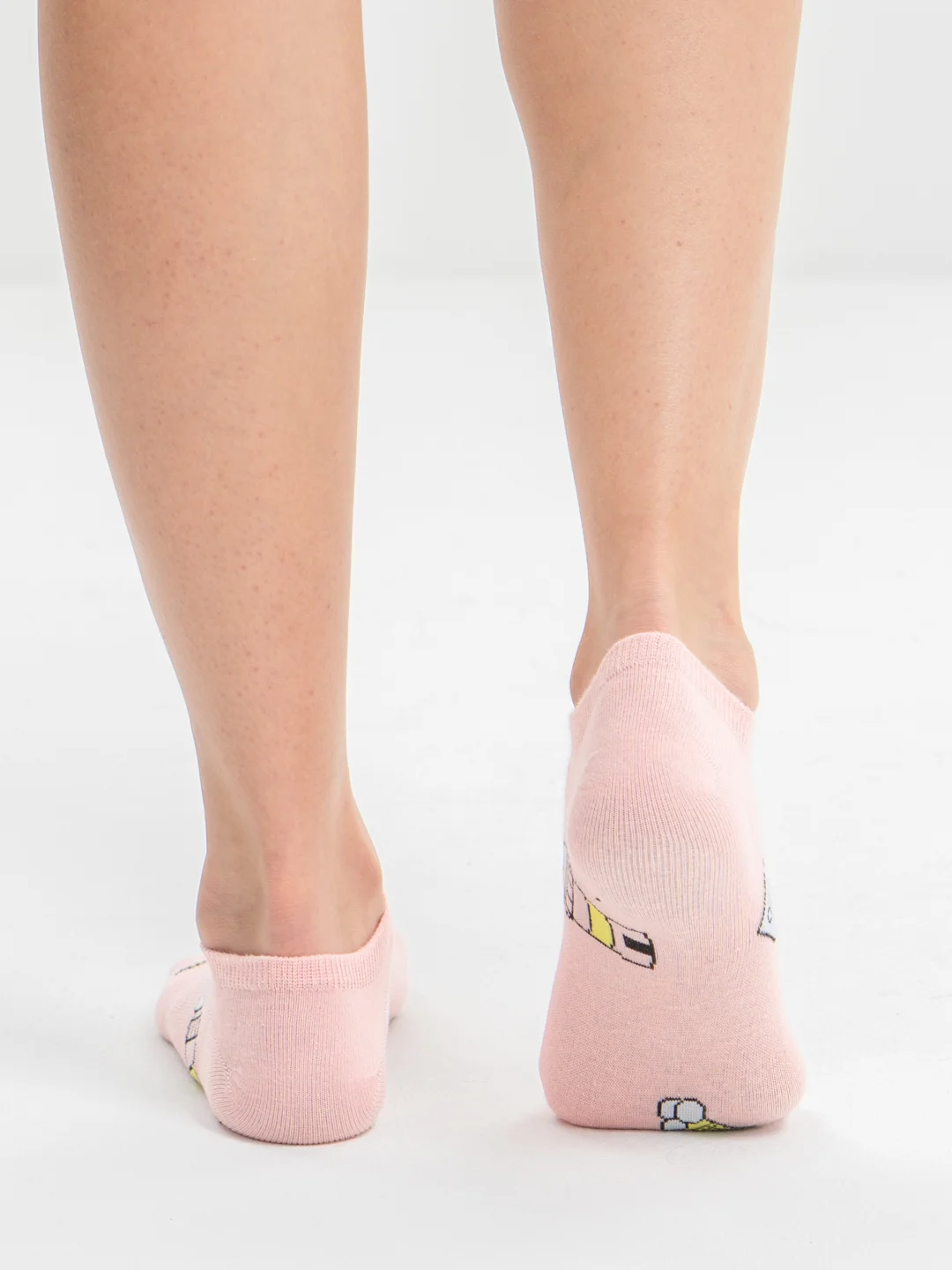 Розовый носки женские короткие POOPSOCKS