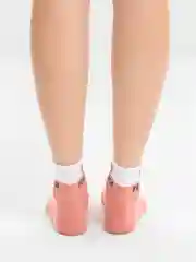 Коралловый меланж носки "Фрукты"
