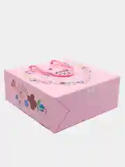Розовый подарочный бумажный пакет "Thank You"
