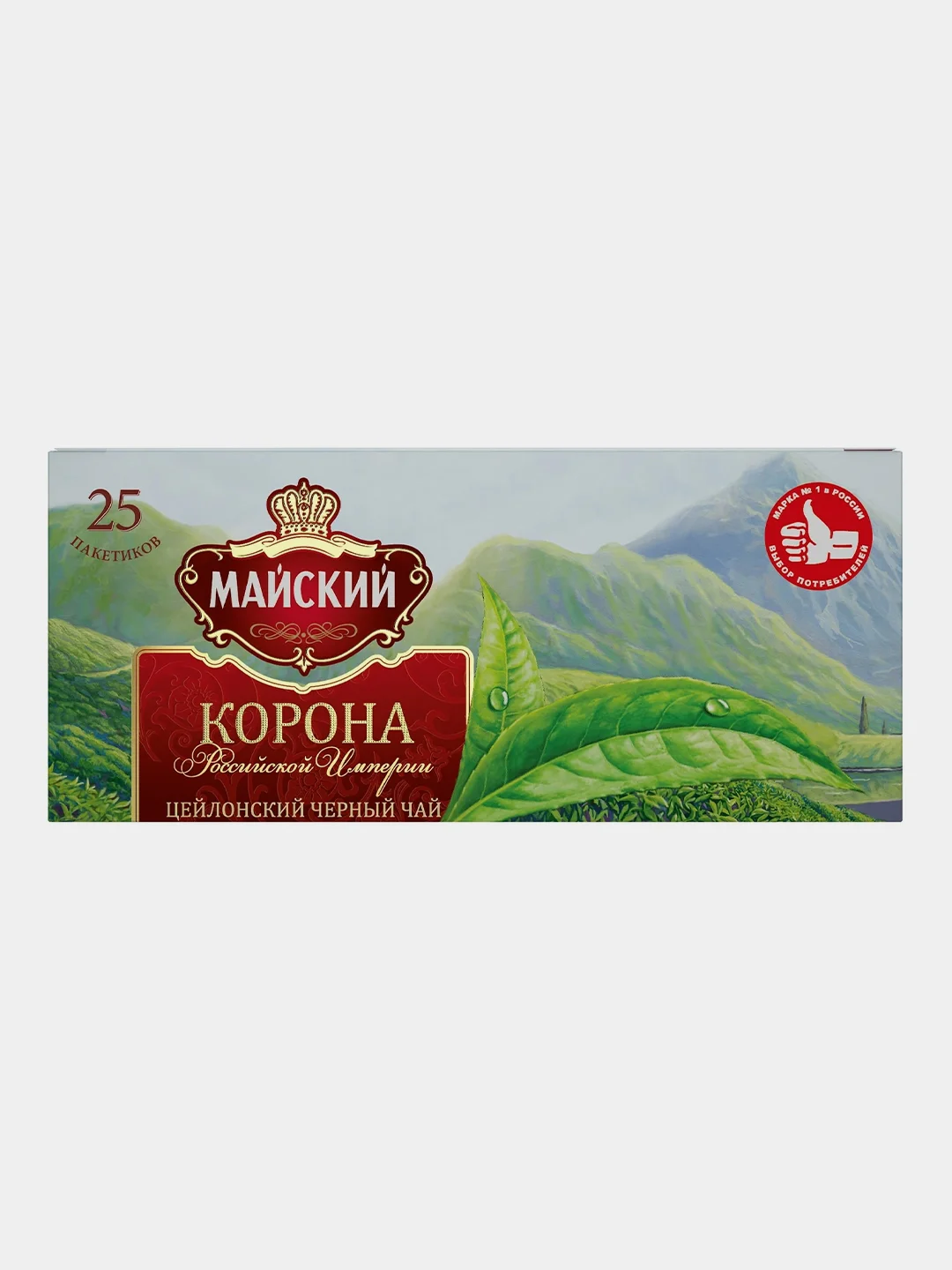 Чай чёрный Майский "Корона Российской Империи", 25 пакетиков по 2 г