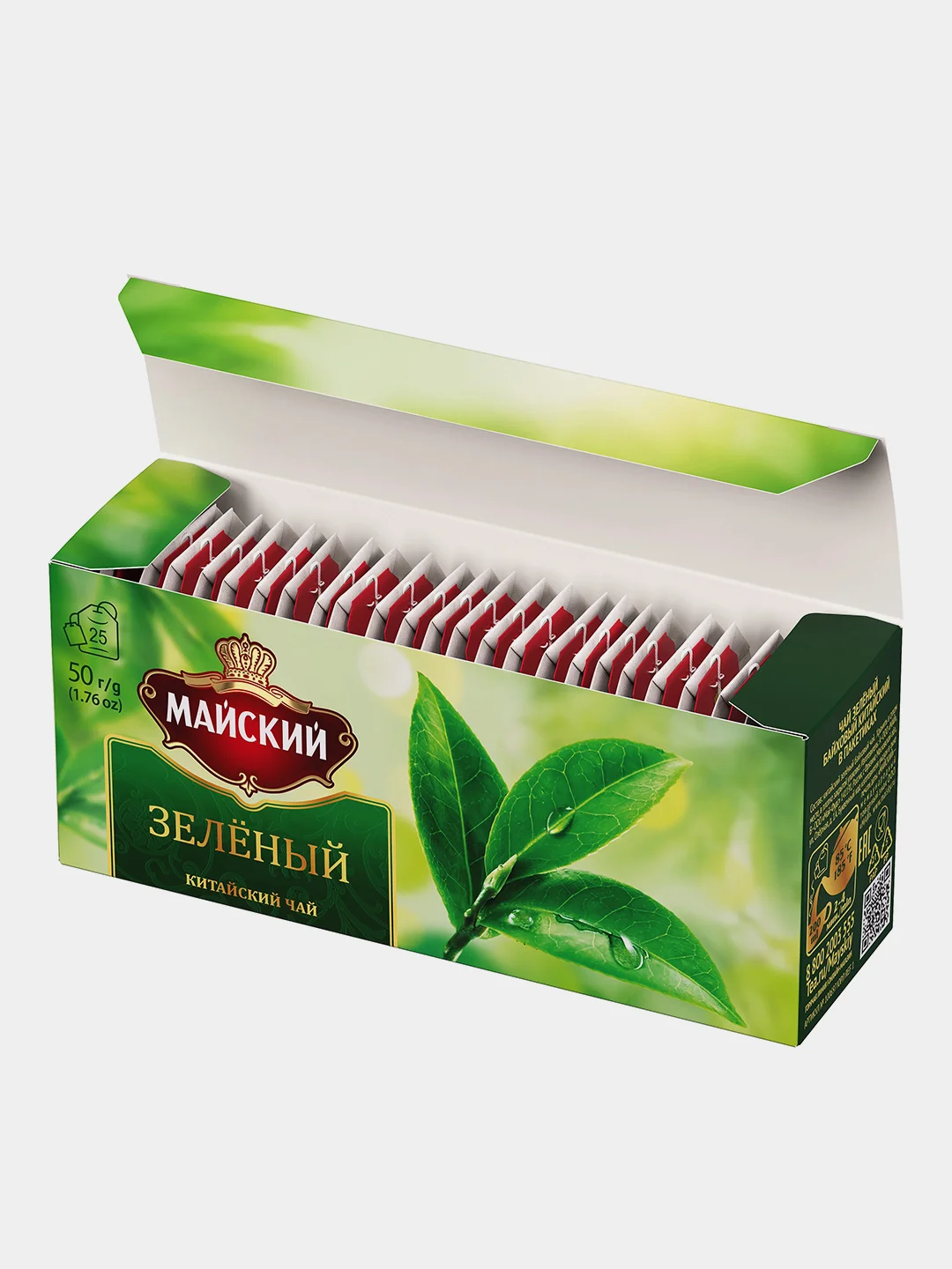 Чай зелёный Майский, 25 пакетиков по 2 г