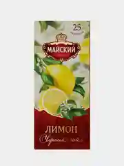Чай чёрный Майский "Лимон", 25 пакетиков по 1,5 г